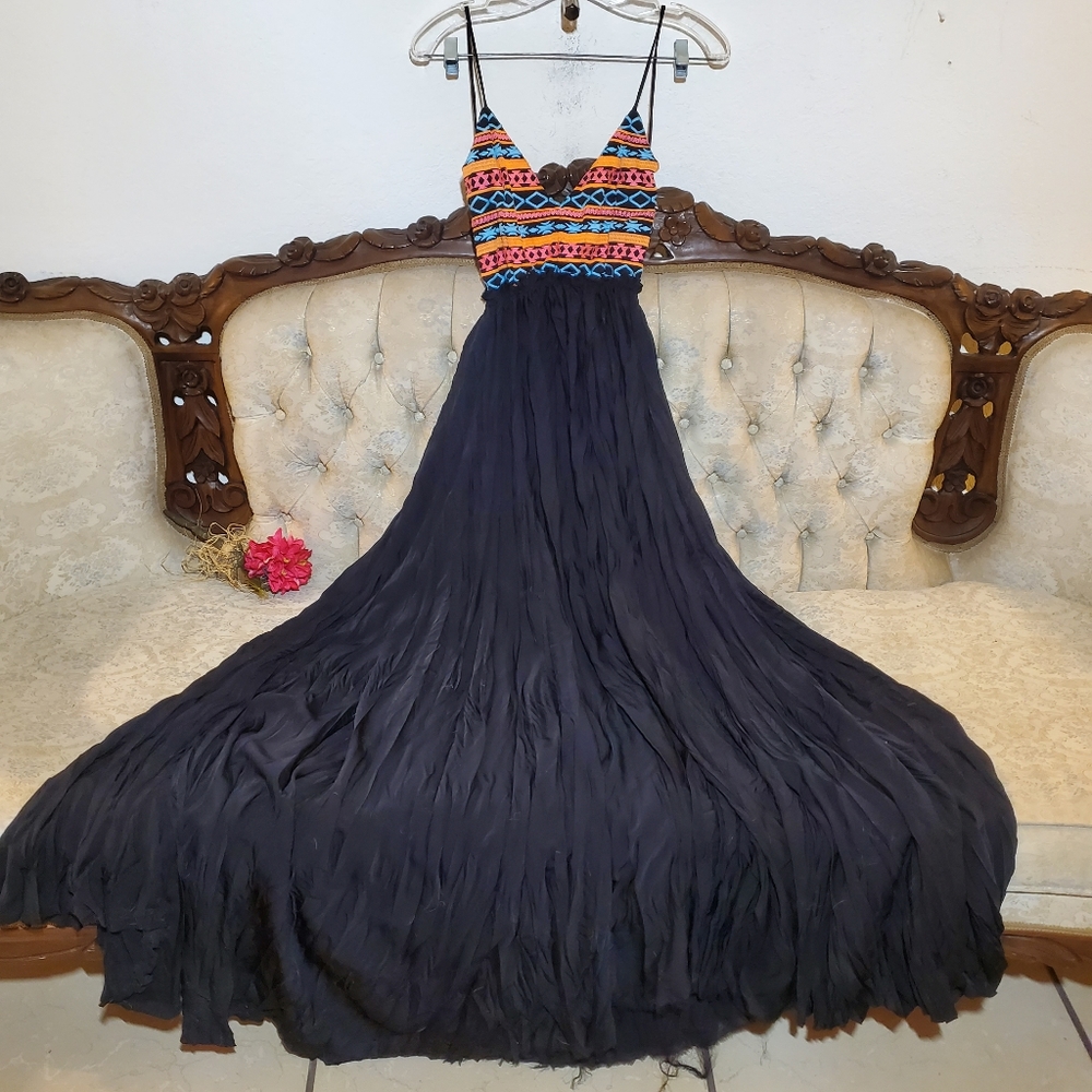 Olivaceous Extra Flare Backless Dree - image 4